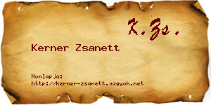 Kerner Zsanett névjegykártya