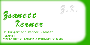 zsanett kerner business card